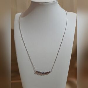925 SILVER AND CRYSTAL 18IN NECKLACE